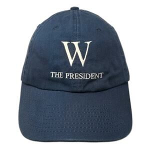 Bayside Baseball Cap Blue One Size W The President USA Made Strapback Navy Hat